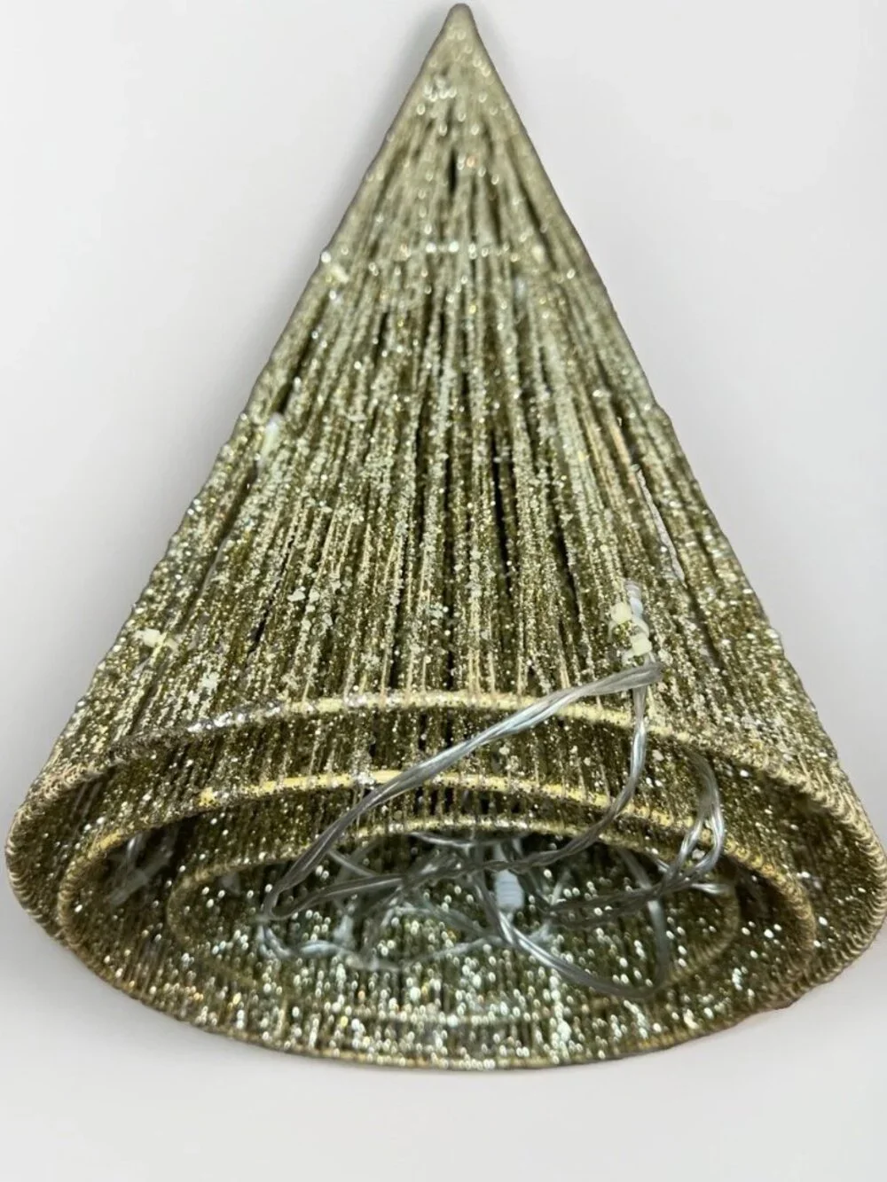 🎄 Holiday Living Gold LED Cone Christmas Trees Set 3 Light Color Change Indoor